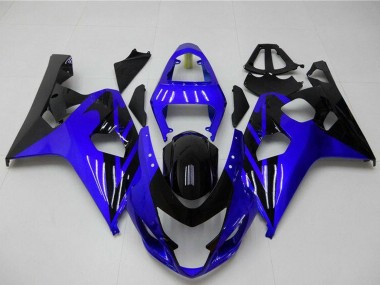 Carénages Moto Suzuki GSXR 600/750 2004-2005 - Bleu Noir Brillant