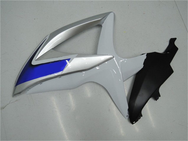 Carénages Moto Suzuki GSXR 600/750 2008-2010 - Argent Blanc Bleu Noir