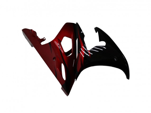 Kits Carénage Moto Yamaha YZF R6 2003-2004 - Noir Brillant Rouge