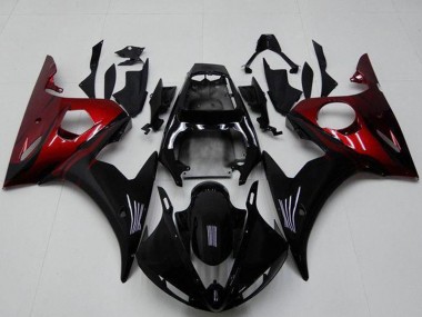 Kits Carénage Moto Yamaha YZF R6 2003-2004 - Noir Brillant Rouge