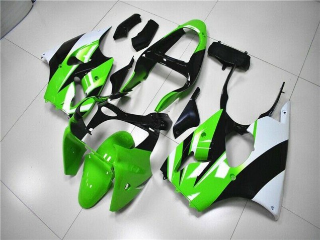 Kits Carénage Moto Kawasaki ZX6R 2000-2002 - Vert Blanc Noir