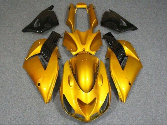 Carénages Moto Kawasaki ZX14R ZZR1400 2006-2011 - Or Noir Brillant