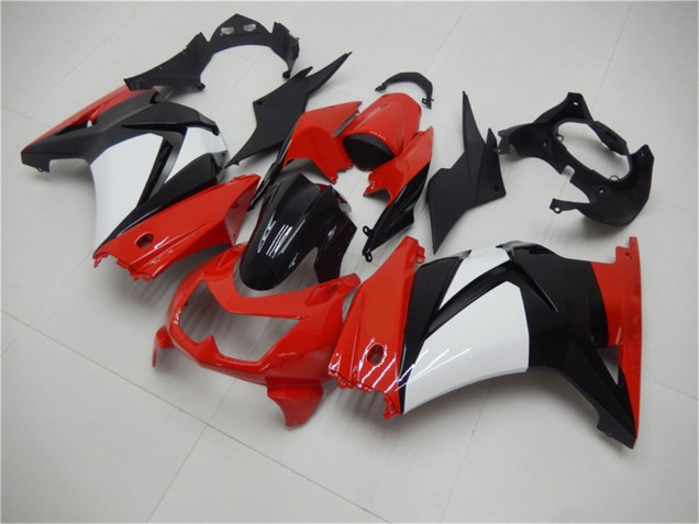 Carénages Moto Kawasaki EX250 2008-2012 - Rouge Blanc Noir