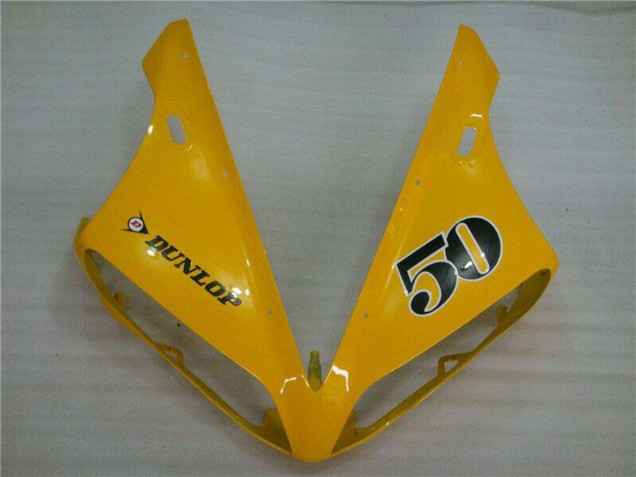 Carénages Moto Yamaha YZF R1 2004-2006 - Jaune Noir Brillant Dunlop 50