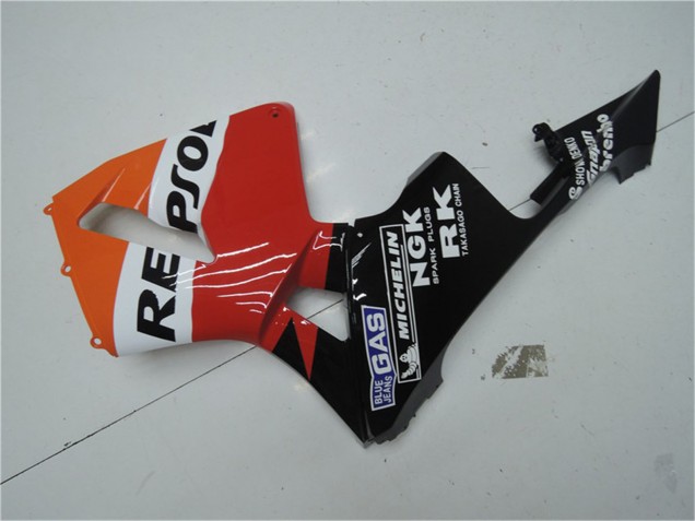 Kits Carénage Moto Honda CBR600RR 2003-2004 - Orange Blanc Rouge Noir Brillant Repsol