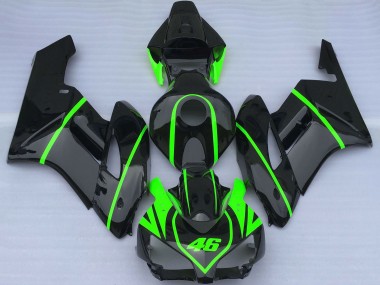 Carénages Moto Honda CBR1000RR 2004-2005 - Noir Brillant Haute Visibilité Vert