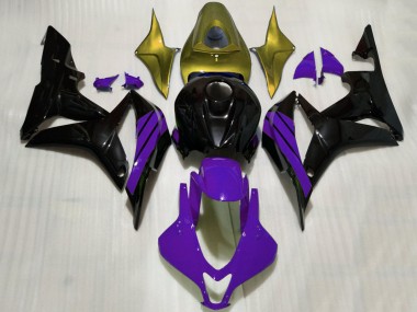 Carénages Moto Honda CBR600RR 2007-2008 - Or Violet Noir Brillant
