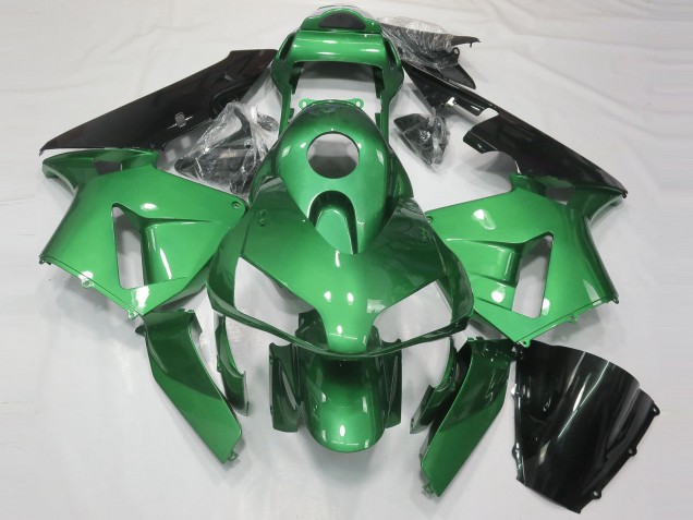 Carénage Moto Honda CBR600RR 2003-2004 - Vert Noir Brillant