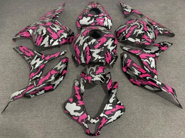 Carénages Moto Honda CBR600RR 2009-2012 - Rose Argent Camouflage
