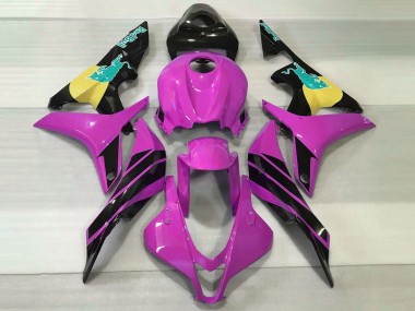 Carénages Moto Honda CBR600RR 2007-2008 - Rose Jaune Noir Brillant Bleu Taureau