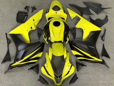 Carénages Moto Honda CBR600RR 2007-2008 - Jaune Noir Mat OEM Style