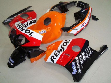 Carénages Moto Honda CBR250RR 1990-1998 - Orange Blanc Rouge Noir Brillant Classic Repsol