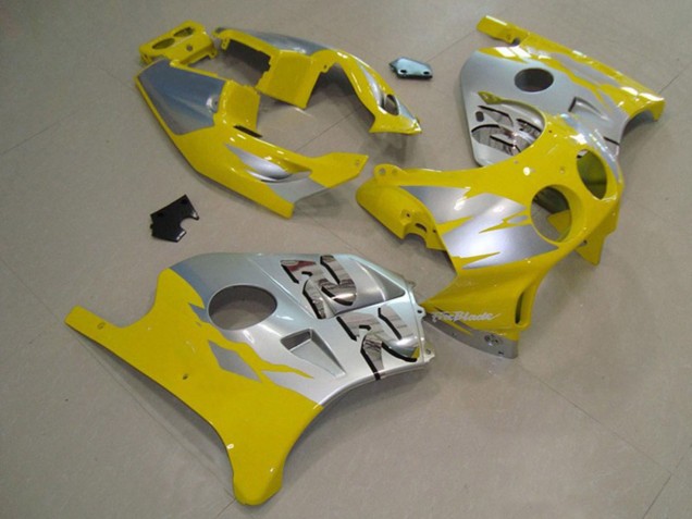Carénages Moto Honda CBR250RR 1990-1998 - Argent Jaune