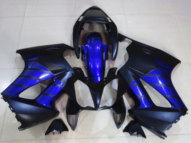 Carénages Moto Honda VFR 800 2002-2013 - Bleu Brillant Bleu Mat Noir Mat