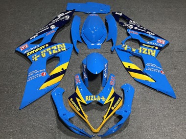 Carénages Moto Suzuki GSXR 1000 2005-2006 - Bleu Jaune Noir Rizla