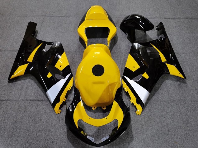 Carénages Moto Suzuki GSXR 600 / GSXR 750 2001-2003 - Jaune Blanc Noir Brillant
