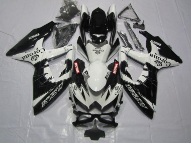 Carénage Moto Suzuki GSXR 600 / GSXR 750 2008-2010 - Blanc Noir Alstare Corona Motul