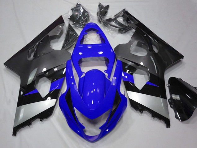 Carénages Moto Suzuki GSXR 600 / GSXR 750 2004-2005 - Bleu Argent Gris Noir