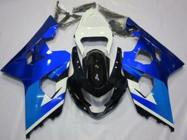 Carénages Moto Suzuki GSXR 600 / GSXR 750 2004-2005 - Blanc Bleu Noir