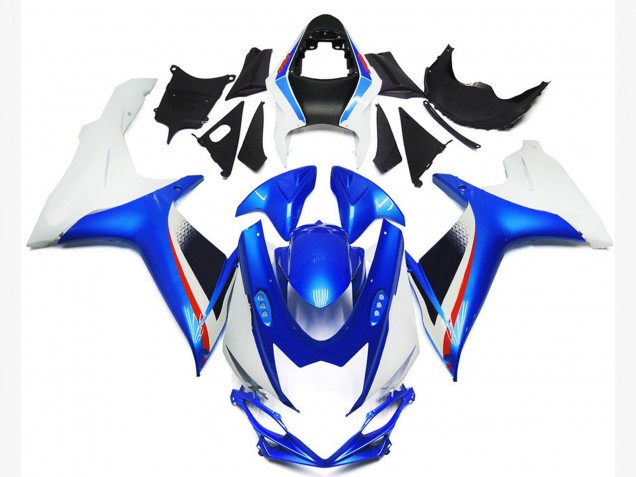 Carénages Moto Suzuki GSXR 600 / GSXR 750 2011-2024 - Blanc Bleu Rouge