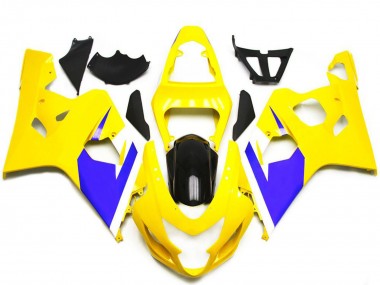 Carénages Moto Suzuki GSXR 600 / GSXR 750 2004-2005 - Jaune Bleu Blanc Noir Brillant