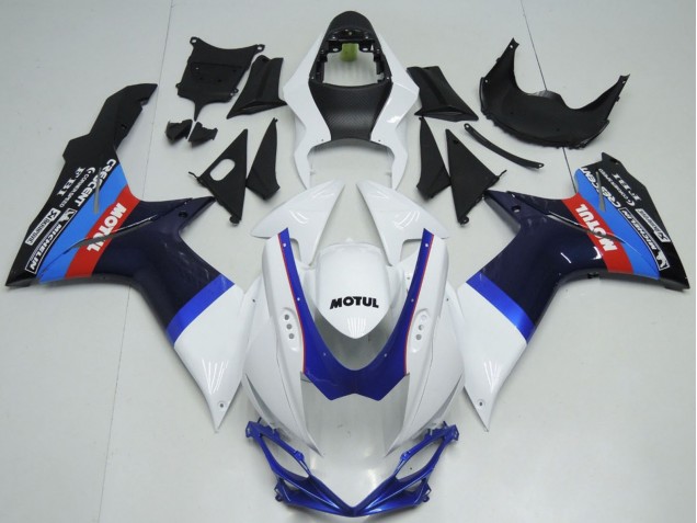 Carénages Moto Suzuki GSXR 600 / GSXR 750 2011-2024 - Blanc Bleu Noir Rouge Motul