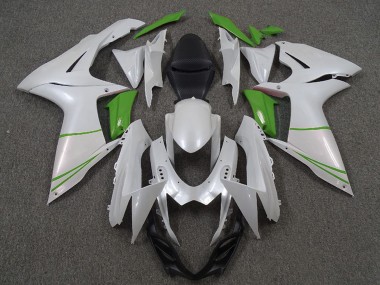Carénages Moto Suzuki GSXR 600 / GSXR 750 2011-2024 - Blanc Vert Perle