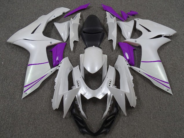 Carénages Moto Suzuki GSXR 600 / GSXR 750 2011-2024 - Blanc Violet Perle