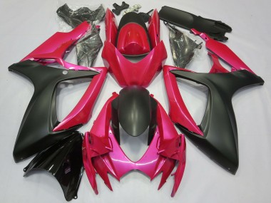 Carénages Moto Suzuki GSXR 600 / GSXR 750 2006-2007 - Rose Noir Mat