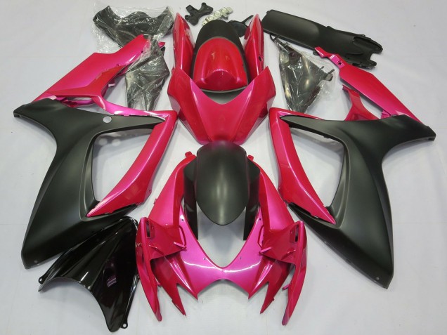 Carénages Moto Suzuki GSXR 600 / GSXR 750 2006-2007 - Rose Noir Mat