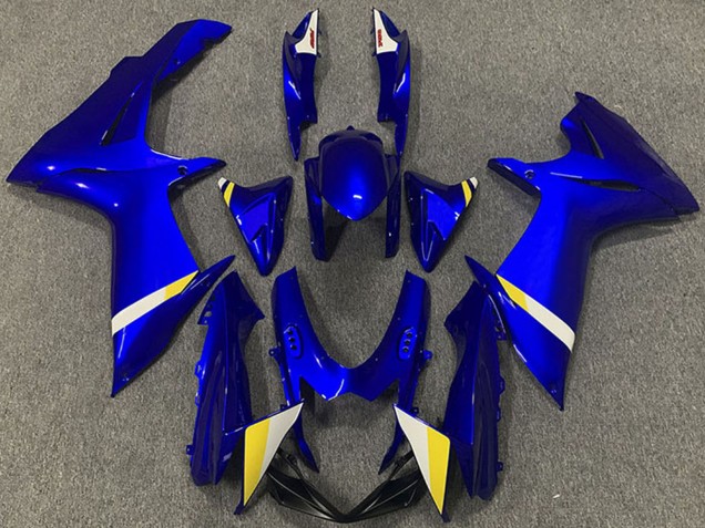 Carénages Moto ABS Suzuki GSXR 600 / GSXR 750 2011-2024 - Bleu Blanc Jaune