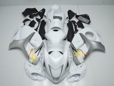 Carénages Moto Suzuki GSXR 1300 2008-2020 - Blanc Argent Jaune