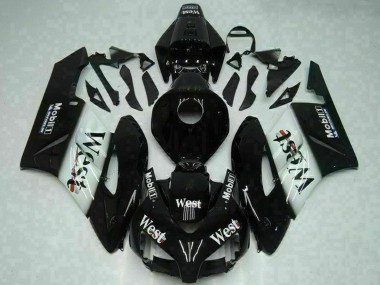 Carénages Moto Honda CBR1000RR 2004-2005 - Noir Brillant Blanc West Mobil Michelin