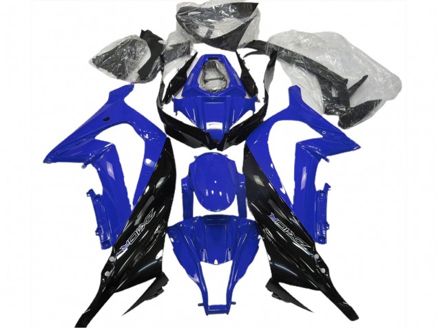 Carénage Moto Kawasaki ZX10R 2011-2015 - Bleu Noir Brillant