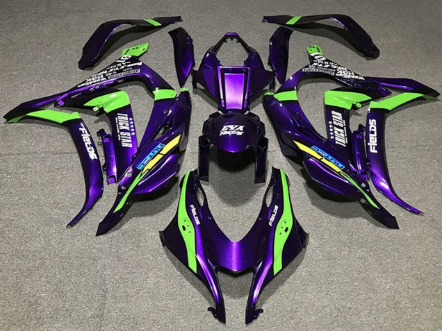 Carénages Moto Kawasaki ZX10R 2016-2020 - Violet Vert Blanc Trick Star EVA Courses