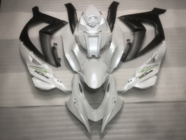 Carénages Moto Kawasaki ZX10R 2016-2020 - Blanc Perle Noir Vert