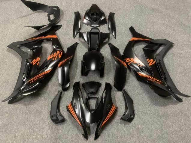 Carénages Moto Kawasaki ZX10R 2016-2020 - Noir Mat Orange Ninja