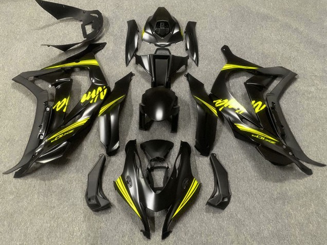 Carénages Moto Kawasaki ZX10R 2016-2020 - Noir Mat Jaune Ninja