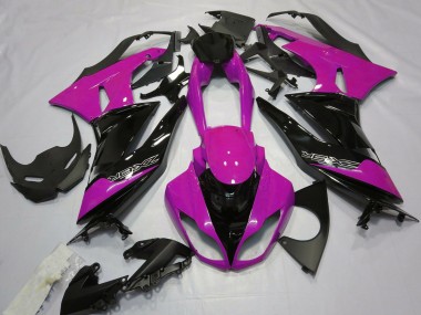 Carénages Moto Kawasaki ZX6R 2009-2012 - Rose Noir Brillant