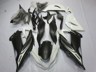 Carénages Moto Kawasaki ZX6R 2013-2018 - Blanc Noir Mat