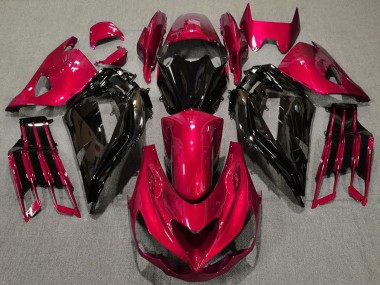 Carénages Moto Kawasaki ZX14R 2012-2024 - Rouge Noir Brillant