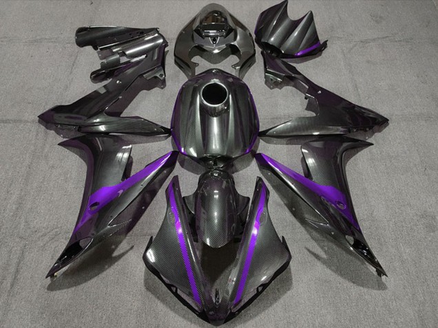 Carénages Moto Yamaha R1 2004-2006 - Fibre de Carbone Style Violet
