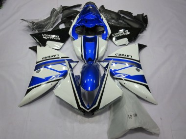 Carénages Moto Yamaha R1 2012-2014 - Blanc Bleu Noir Layerd Semakin Didepan