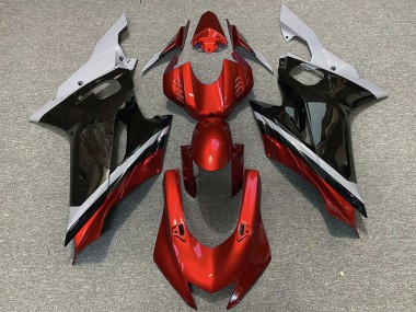 Carénages Moto Yamaha R6 2017-2023 - Gris Rouge Noir Brillant