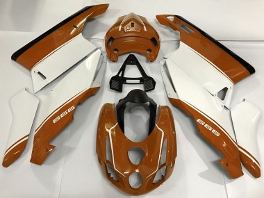 Carénages Moto Ducati 999 2003-2004 - Blanc Brun Noir