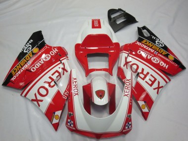 Carénages Moto Ducati 748 916 996 998 1993-2005 - Blanc Rouge Noir Brillant Xerox