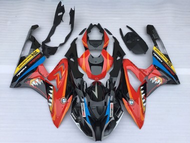 Carénages Moto BMW S1000RR 2015-2016 - Rouge Noir Brillant Requin