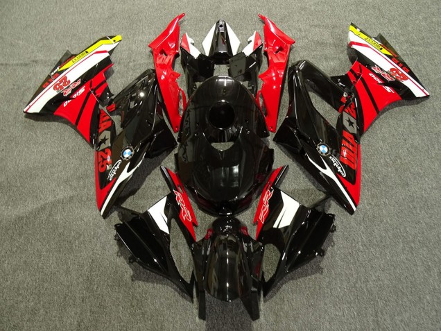 Carénages Moto BMW S1000RR 2015-2016 - Blanc Rouge Jaune Noir Brillant