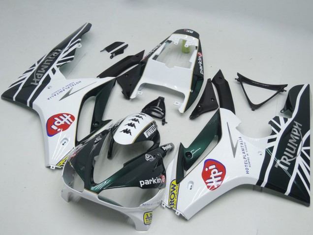 Carénages Moto Triumph Daytona 675 2009-2012 - Blanc Noir Brillant HPi