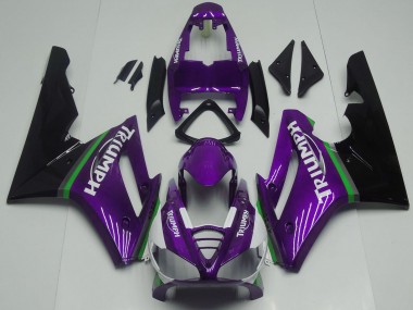 Carénages Moto Triumph Daytona 675 2009-2012 - Violet Vert Noir Brillant